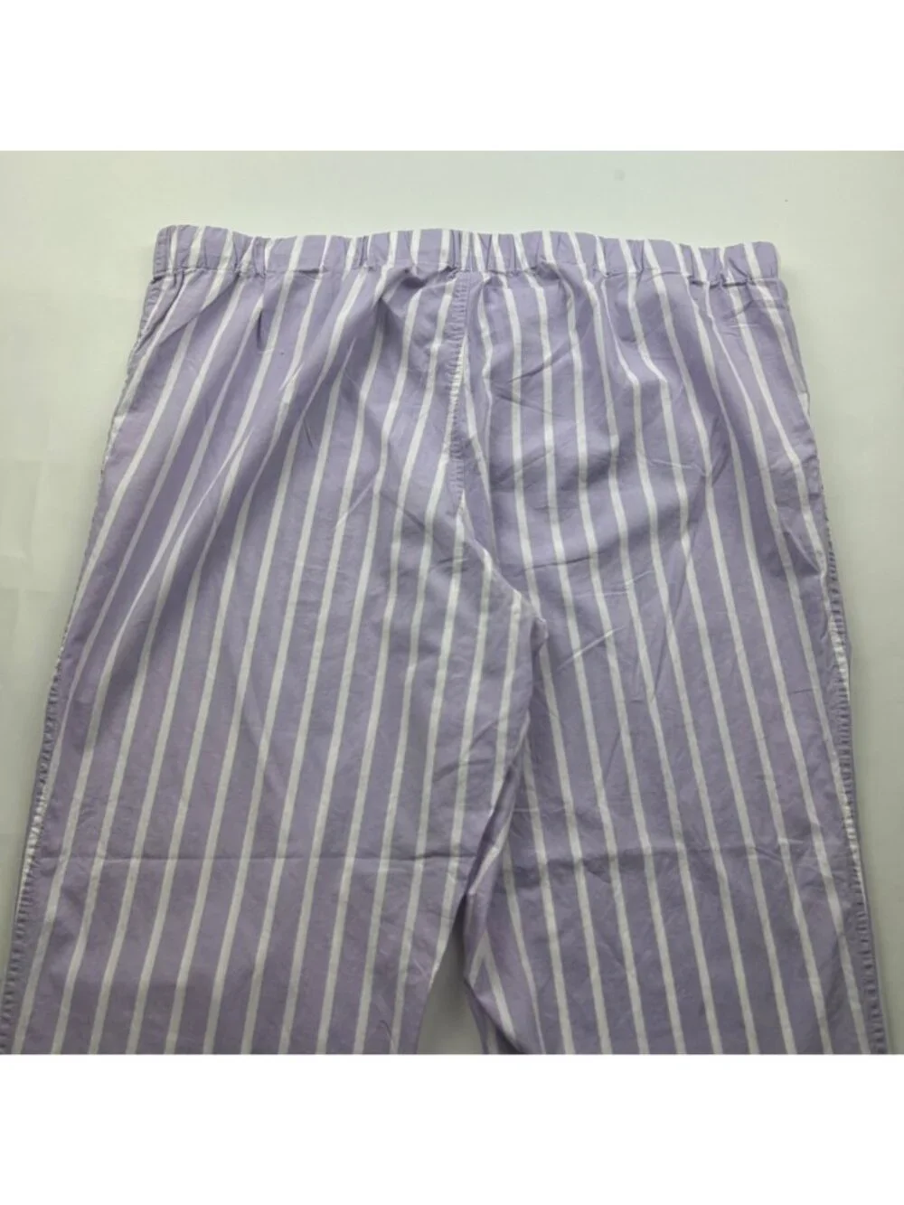 J. Crew Lavender Striped Cotton Pajama Pants XL